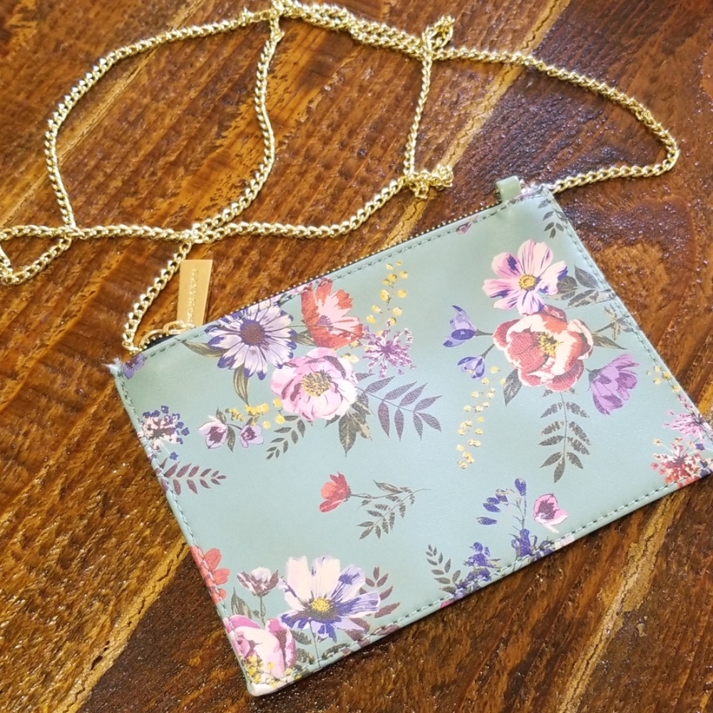 Big Buddha teal/turquoise floral crossbody